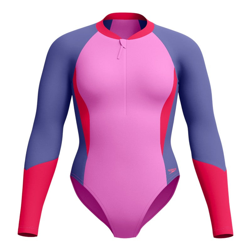 Vestido de baño largo color block Speedo