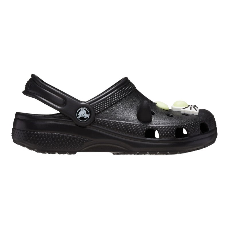 Sandalias Crocs Classic Glow Black Cat Clog para niños pequeños