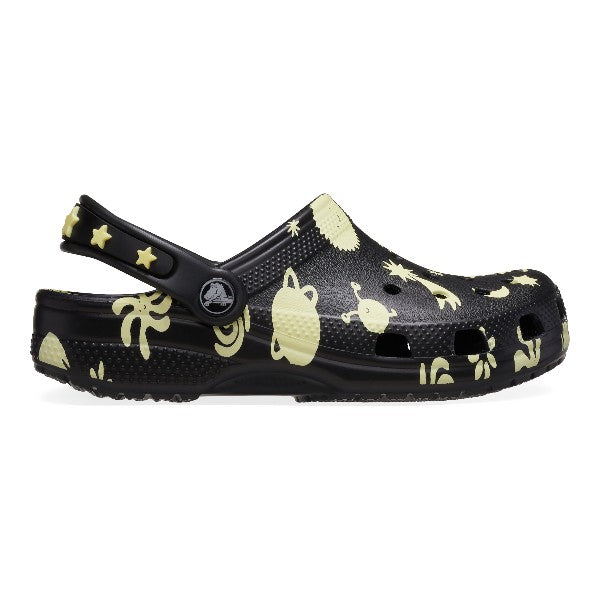 Sandalias Crocs Classic Glow Space Clog Toddler para niños
