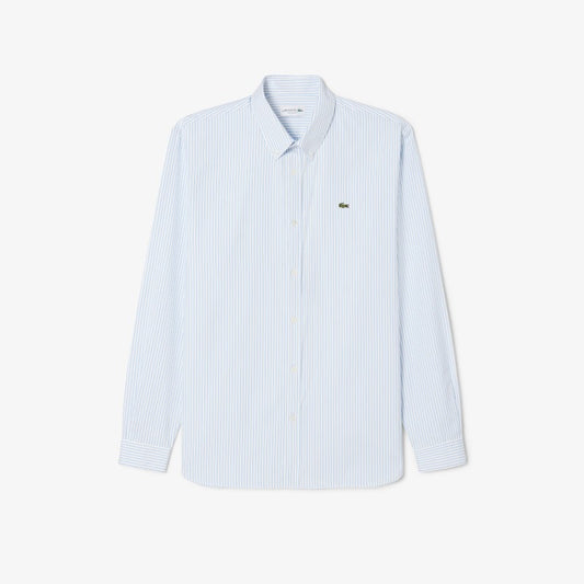 Camisa pinpoint rayada regular fit Lacoste