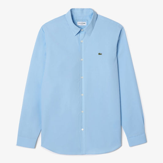 Camisa Lacoste poplin slim fit manga larga