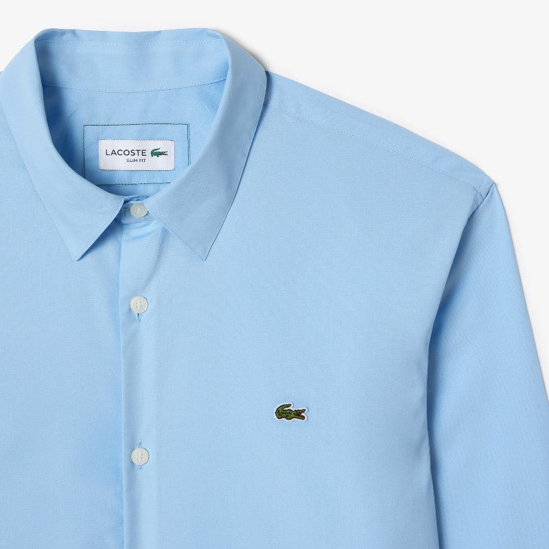 Camisa Lacoste poplin slim fit manga larga