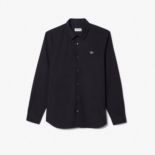 Camisa Lacoste poplin slim fit manga larga
