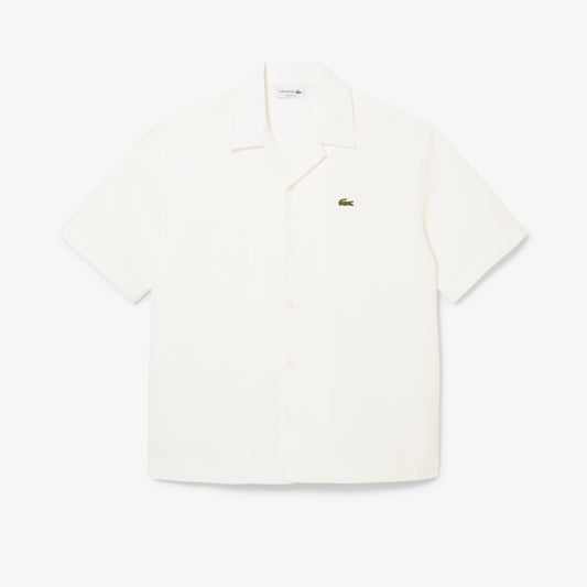Camisa Lacoste waffle lisa relaxed fit