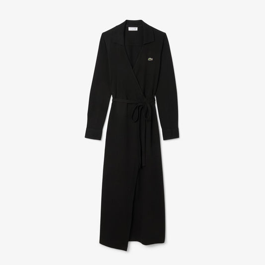Vestido wrap piqué Lacoste