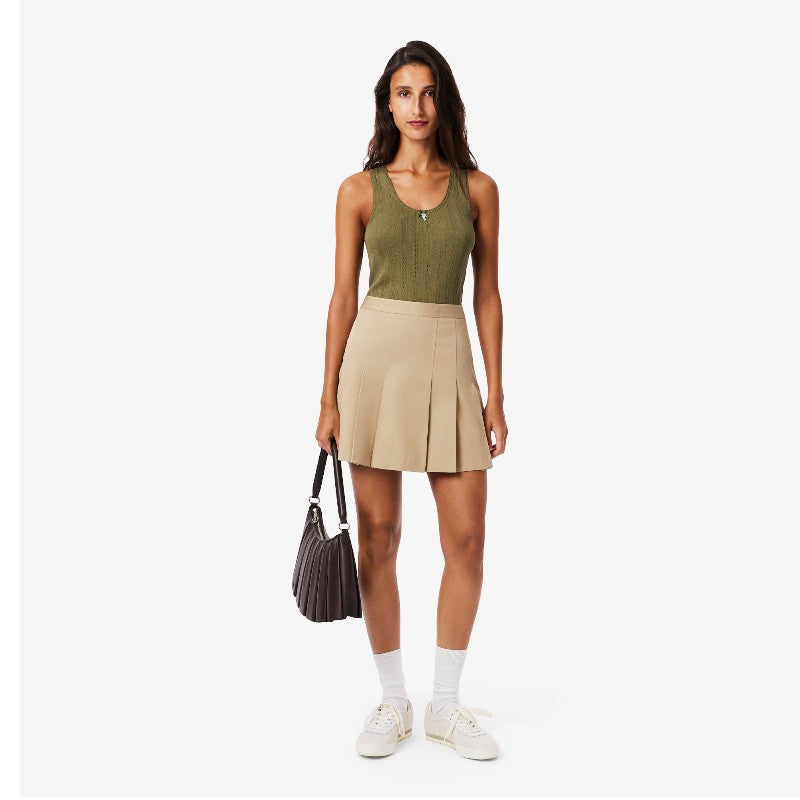 Falda twill con tablas Lacoste