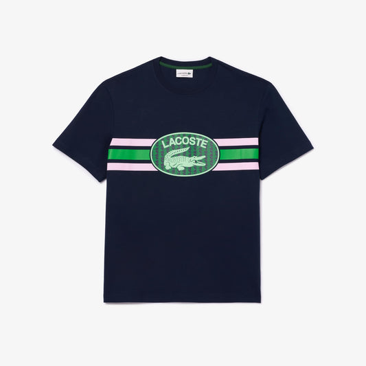 T-shirt Lacoste regular fit de punto de algodón