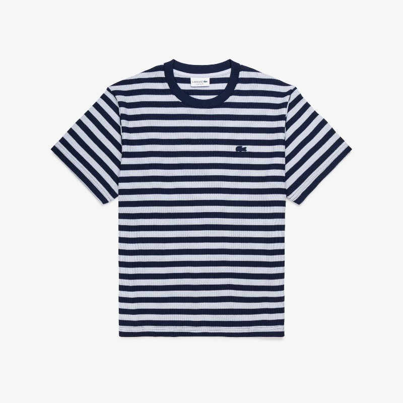 Camiseta rayada cuello redondo Lacoste