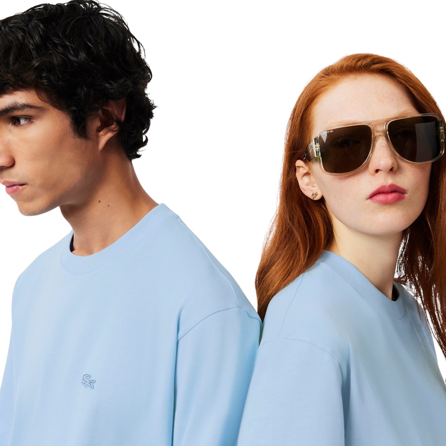 Camiseta Lacoste de cuello redondo y corte loose fit
