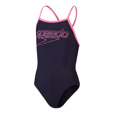 Logo tsrp msbk navy/pi vestido de bano para nina