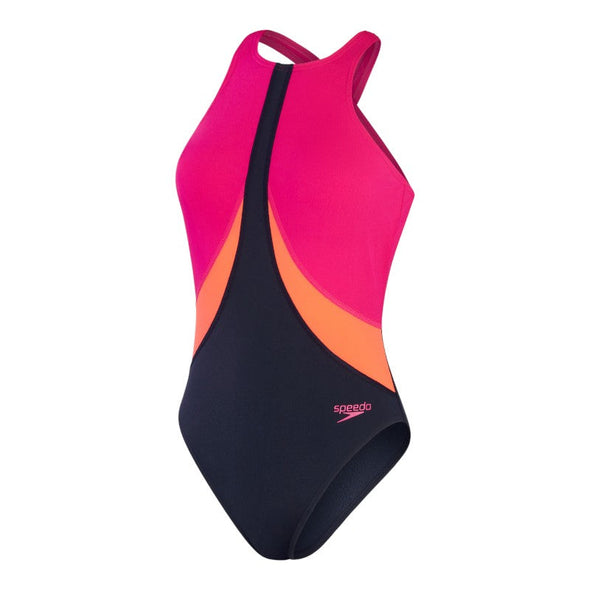 Colbl hghnck xbck af bla vestido de bano para dama