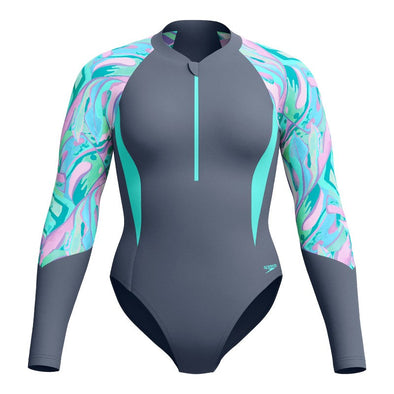 Womens long sleeve swim suit vestido de bano