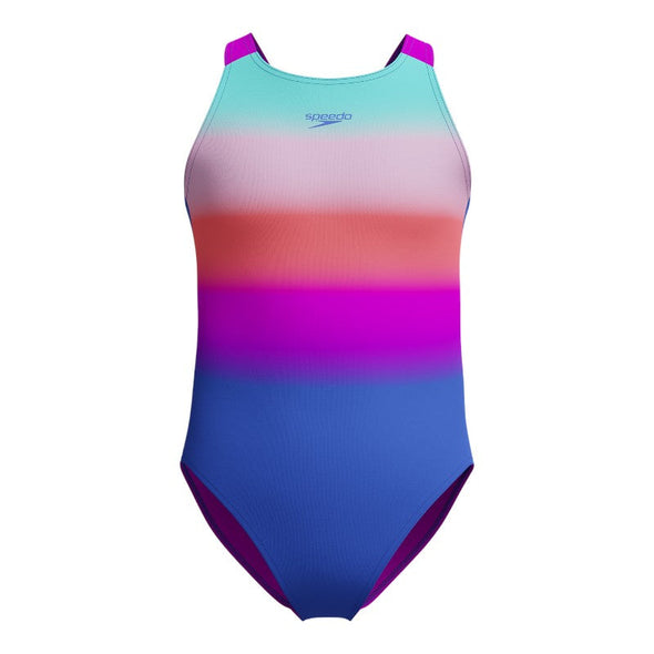 Girls printed pulseback vestido de bano