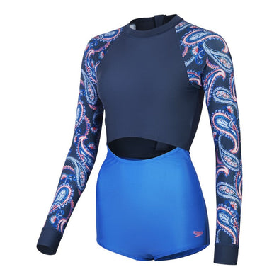 Pt ls xll 1pc af blue/pin vestido bano