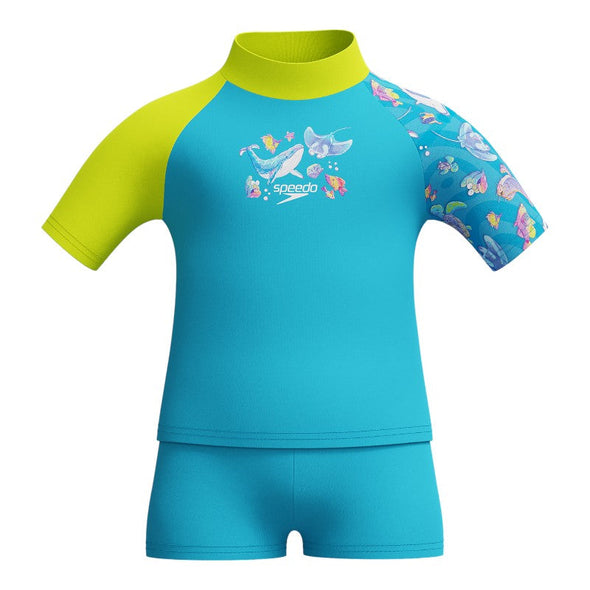 Boys digital short sleeve banador