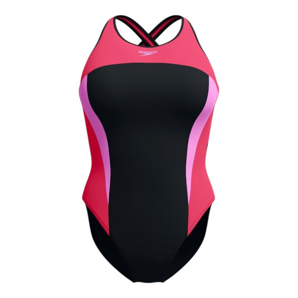 Womens high neck splice c vestido de bano