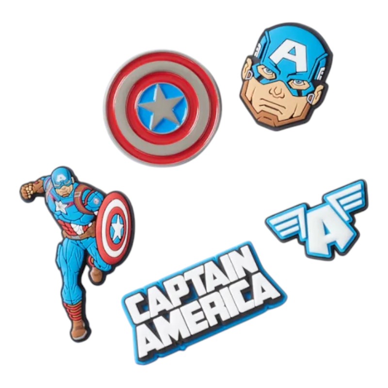 Accesorios Jibbitz Captain America 5pk Crocs