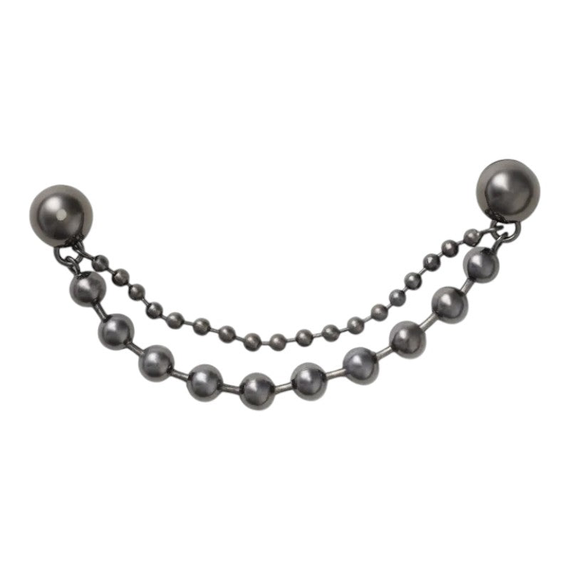 Cadena decorativa negra Crocs