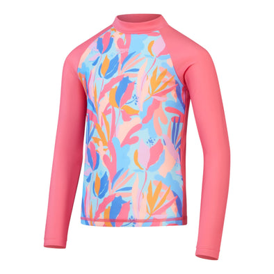 Ls prt pnl rash top jf vestido de bano