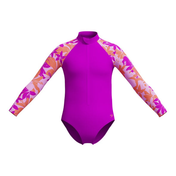 Girls long sleeve swimsui vestido de bano