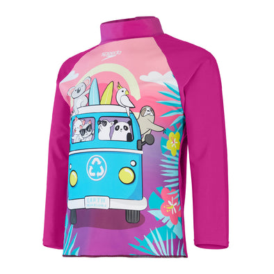 digital long sleeve rash top vestido de bano para