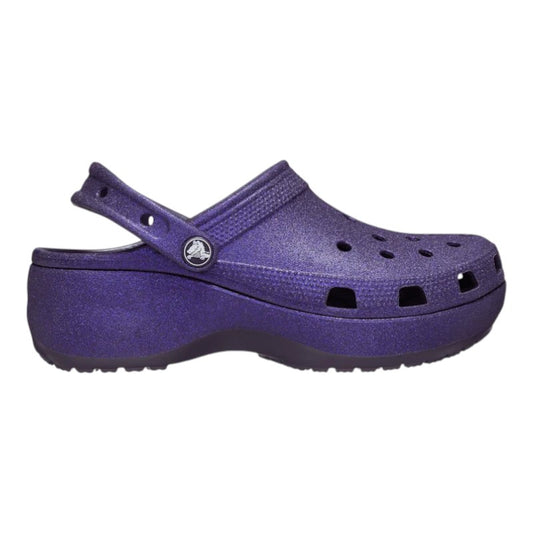 Sandalias Crocs Classic Platform Glitter Clog para dama