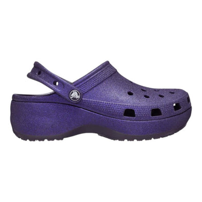 Sandalias crocs classic platform glitter clog p/dama