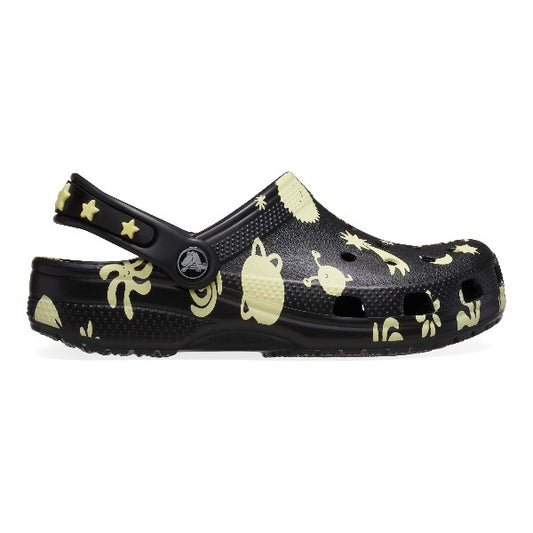 Sandalias Crocs Classic Glow Space Clog Toddler para niños