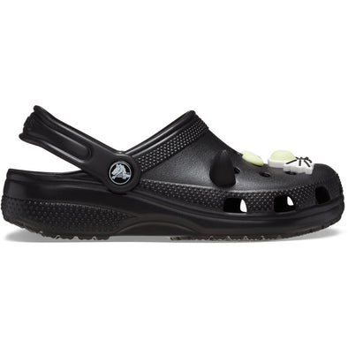 Sandalias crocs classic glow black cat clog p/nino