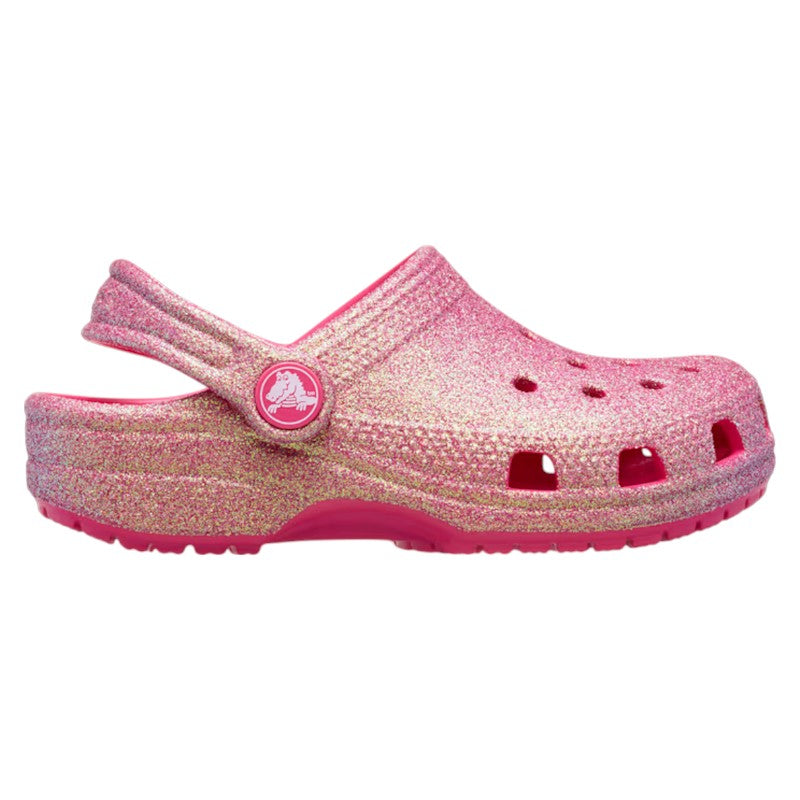 Crocs Classic Iridescent Glitter Clog para niños