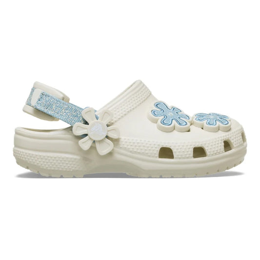 Crocs Classic Dino Flower con correa trasera para niños