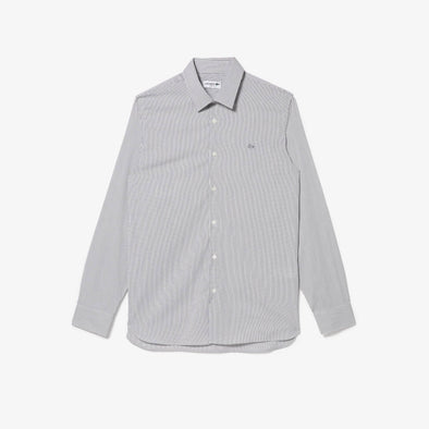 Camisa de hombre lacoste slim fit con elasticos de rayas