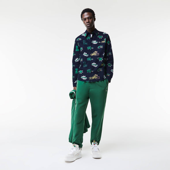 Camisa de hombre lacoste con estampado de cocodrilo