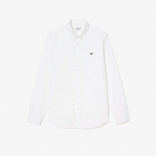 Camisa Lacoste slim fit de algodón premium