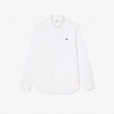 Camisa de hombre lacoste slim fit de algodon premium