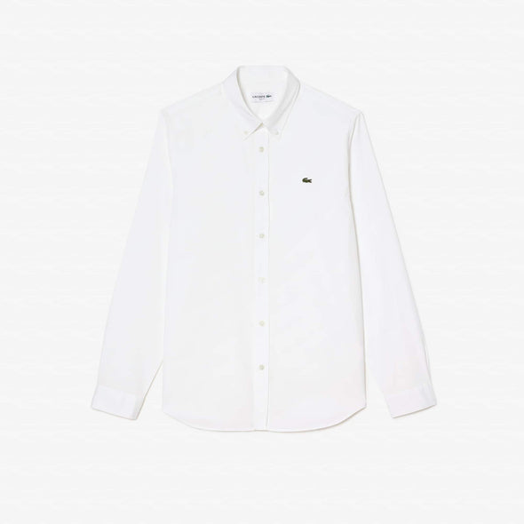 Camisa de hombre lacoste slim fit de algodon premium