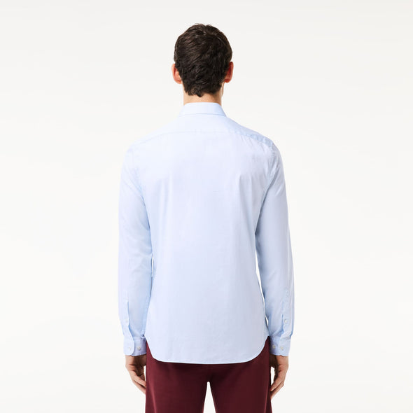 Camisa de hombre lacoste slim fit de algodon premium