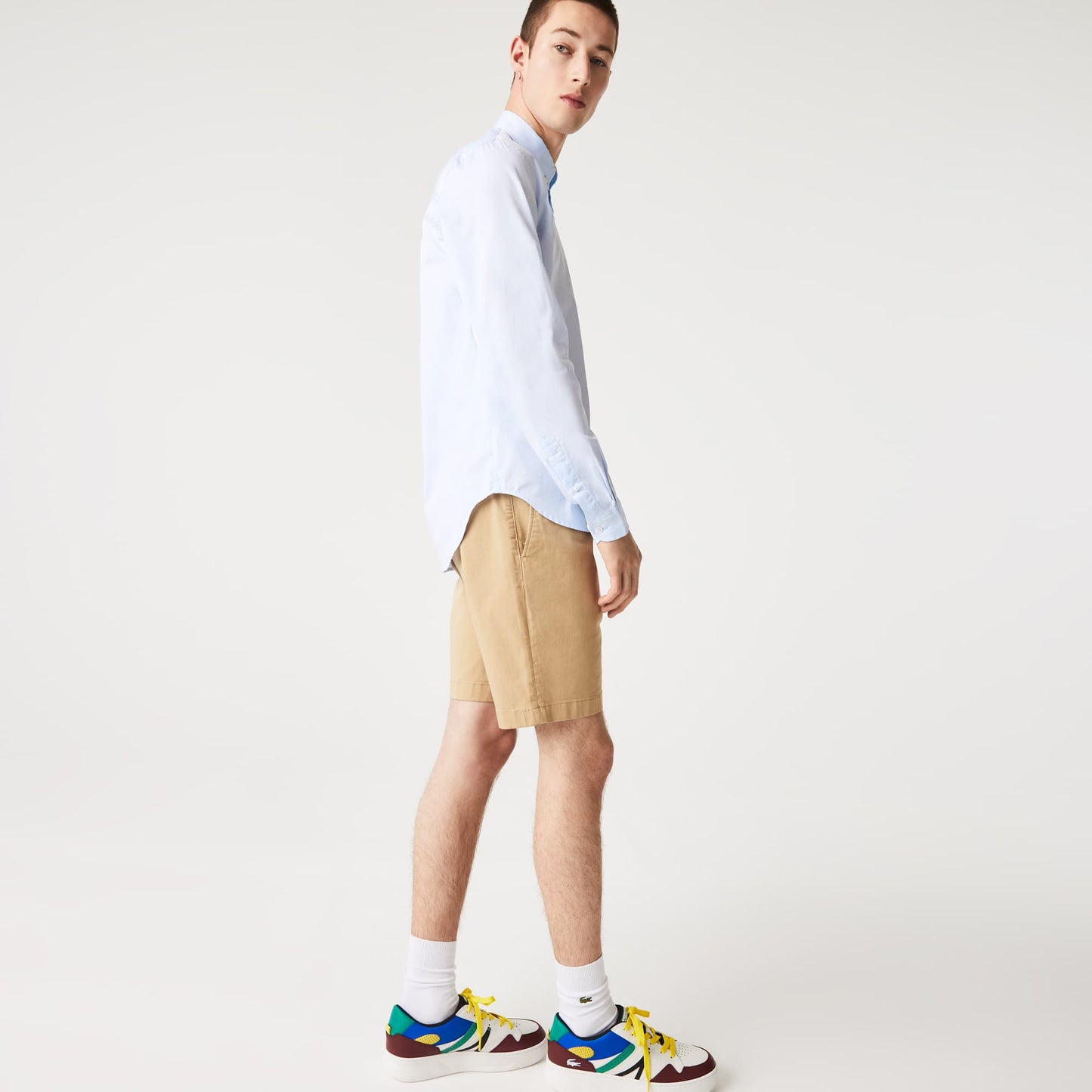 Camisa Lacoste slim fit de algodón premium