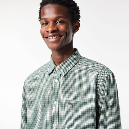 Camisa Lacoste de algodón en cuadros