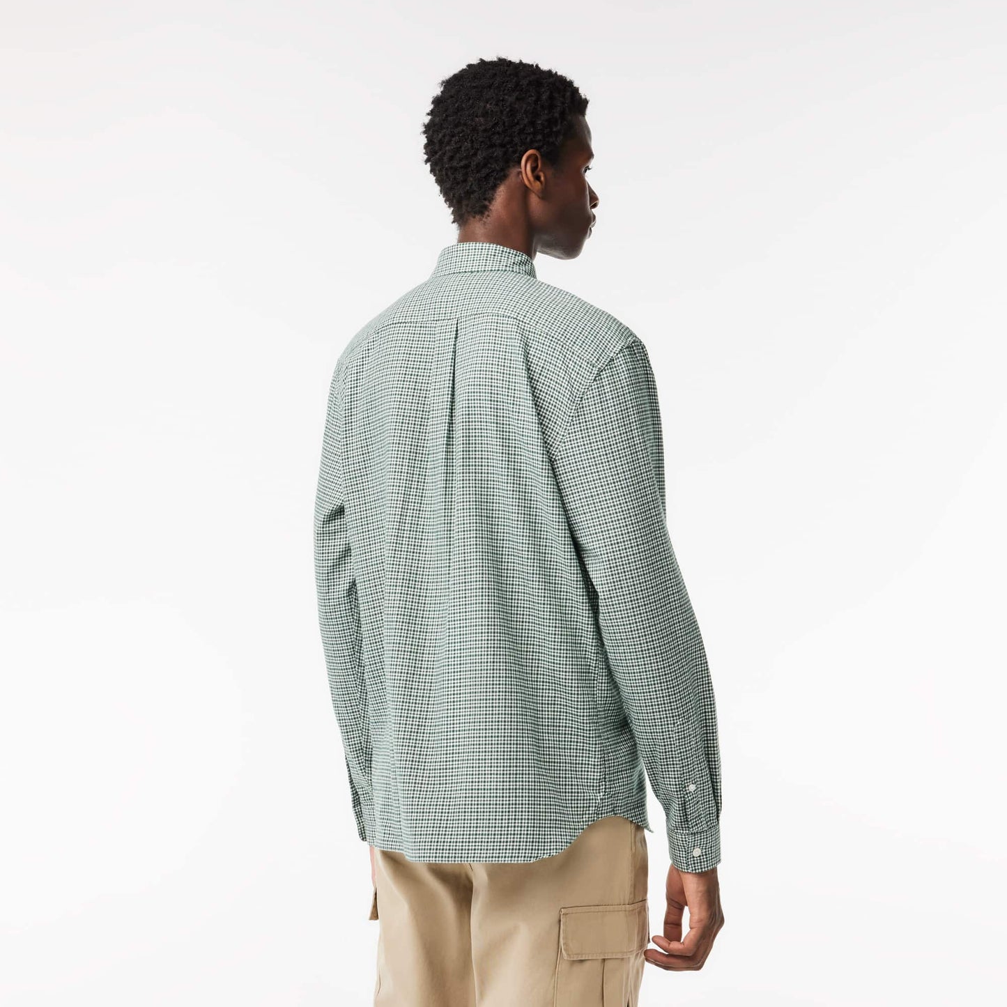 Camisa Lacoste de algodón en cuadros