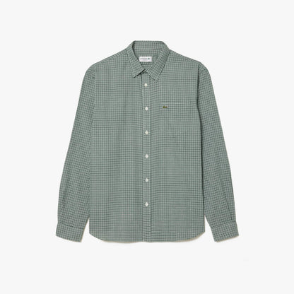 Camisa Lacoste de algodón en cuadros