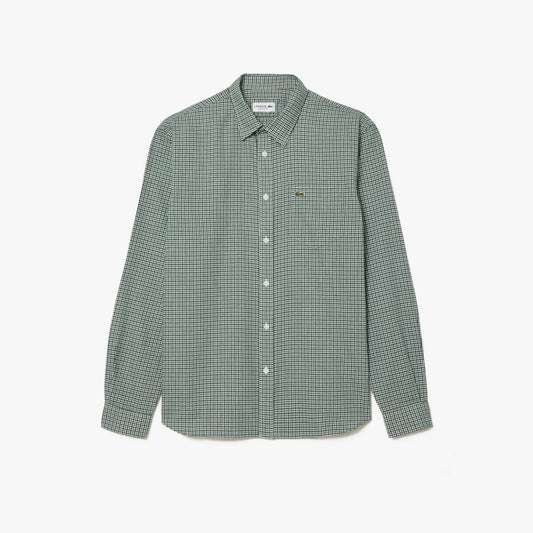 Camisa Lacoste de algodón en cuadros