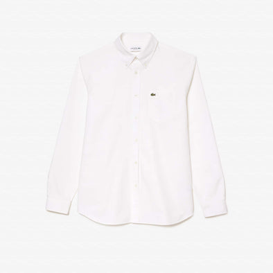 Camisa de hombre lacoste oxford regular fit de algodon