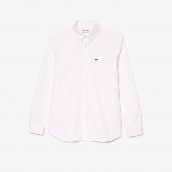 Camisa de hombre lacoste oxford regular fit de algodon