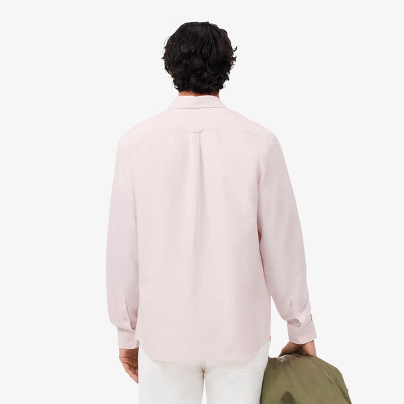 Camisa de hombre lacoste oxford regular fit de algodon