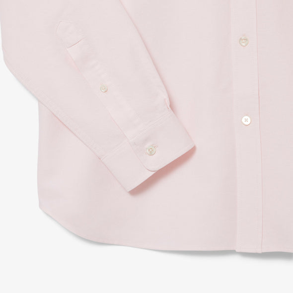 Camisa de hombre lacoste oxford regular fit de algodon
