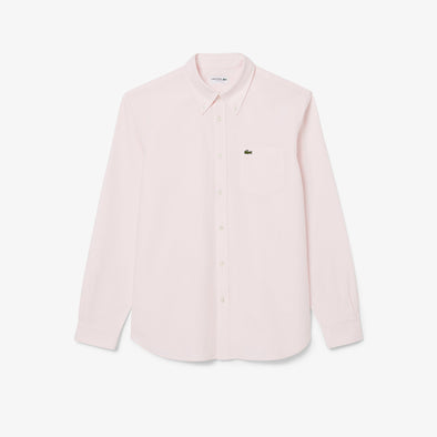 Camisa de hombre lacoste oxford regular fit de algodon