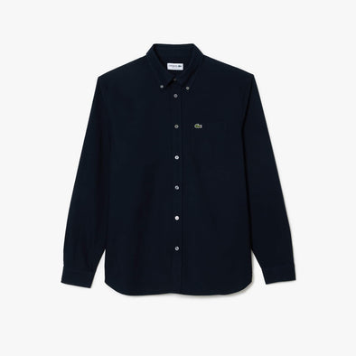 Camisa de hombre lacoste oxford regular fit de algodon