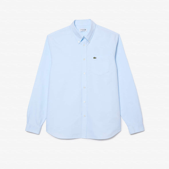 Camisa de hombre lacoste oxford regular fit de algodon