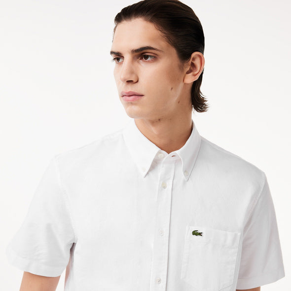 Camisa de hombre lacoste regular fit de manga corta